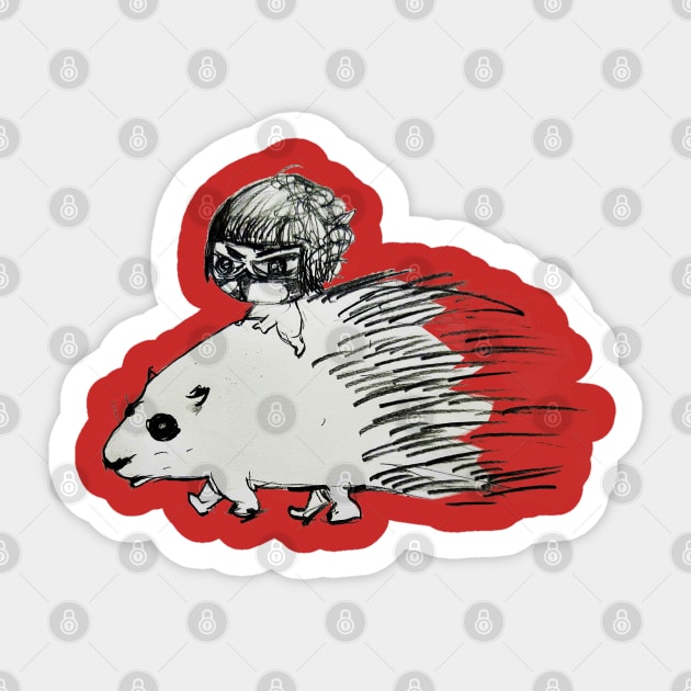 [BoutBoutBout] VollDahl Riding A Porcupine Sticker by BoutBoutBout